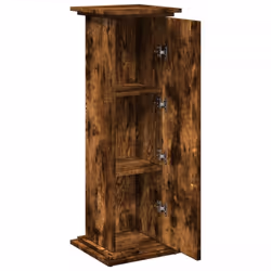vidaXL Display Stand with Storage Plant Stand Shelf Smoked Oak Engineered Wood - Additional view 5