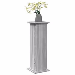 vidaXL Display Stand with Storage Plant Stand Grey Sonoma Engineered Wood