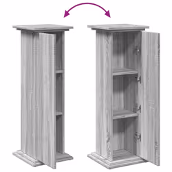 vidaXL Display Stand with Storage Plant Stand Grey Sonoma Engineered Wood - Additional view 8