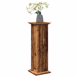 vidaXL Display Stand with Storage Plant Stand Shelf Old Wood Engineered Wood