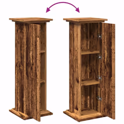 vidaXL Display Stand with Storage Plant Stand Shelf Old Wood Engineered Wood - Additional view 8