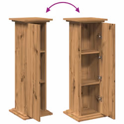 vidaXL Display Stand with Storage Plant Stand Artisan Oak Engineered Wood - Additional view 8