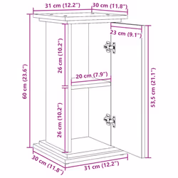 vidaXL Display Stand with Storage Plant Stand Shelf White Engineered Wood - Additional view 10