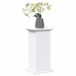 vidaXL Display Stand with Storage Plant Stand Shelf White Engineered Wood