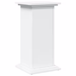 vidaXL Display Stand with Storage Plant Stand Shelf White Engineered Wood - Additional view 7