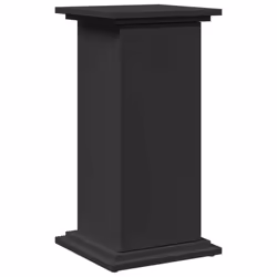 vidaXL Display Stand with Storage Plant Stand Shelf Black Engineered Wood