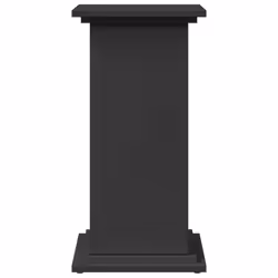vidaXL Display Stand with Storage Plant Stand Shelf Black Engineered Wood - Additional view 4