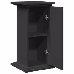 vidaXL Display Stand with Storage Plant Stand Shelf Black Engineered Wood - Additional view 5