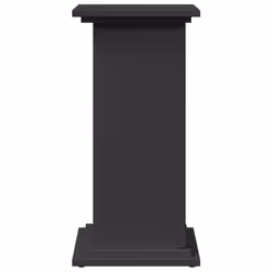 vidaXL Display Stand with Storage Plant Stand Shelf Black Engineered Wood - Additional view 6