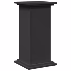 vidaXL Display Stand with Storage Plant Stand Shelf Black Engineered Wood - Additional view 7