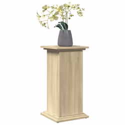 vidaXL Display Stand with Storage Plant Stand Shelf Sonoma Oak Engineered Wood