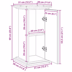 vidaXL Display Stand with Storage Plant Stand Concrete Grey Engineered Wood - Additional view 10