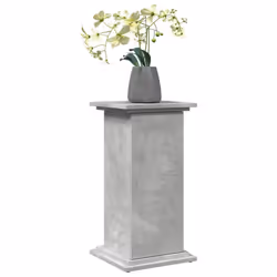 vidaXL Display Stand with Storage Plant Stand Concrete Grey Engineered Wood