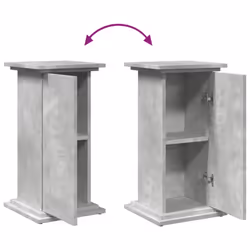 vidaXL Display Stand with Storage Plant Stand Concrete Grey Engineered Wood - Additional view 8