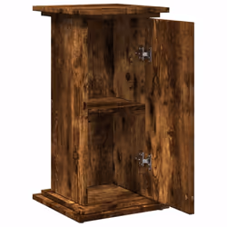 vidaXL Display Stand with Storage Plant Stand Shelf Smoked Oak Engineered Wood - Additional view 5
