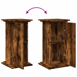 vidaXL Display Stand with Storage Plant Stand Shelf Smoked Oak Engineered Wood - Additional view 8