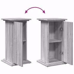 vidaXL Display Stand with Storage Plant Stand Grey Sonoma Engineered Wood - Additional view 8