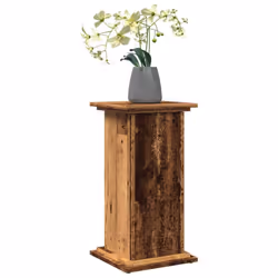 vidaXL Display Stand with Storage Plant Stand Shelf Old Wood Engineered Wood