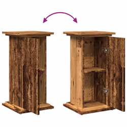 vidaXL Display Stand with Storage Plant Stand Shelf Old Wood Engineered Wood - Additional view 8
