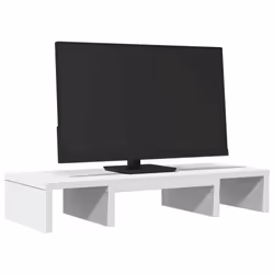 vidaXL Monitor Stand Computer Monitor Riser Adjustable White Engineered Wood