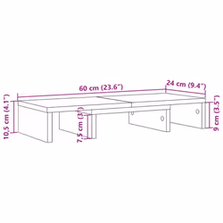 vidaXL Monitor Stand Computer Monitor Riser Adjustable White Engineered Wood - Additional view 8