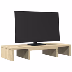 vidaXL Monitor Stand Adjustable Computer Riser Sonoma Oak Engineered Wood