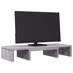 vidaXL Monitor Stand Adjustable Monitor Riser Grey Sonoma Engineered Wood