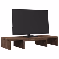 vidaXL Monitor Stand Adjustable Monitor Riser Stand Brown Oak Engineered Wood