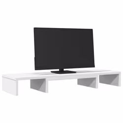 vidaXL Monitor Stand Riser Adjustable Display Computer Stand Engineered Wood - white