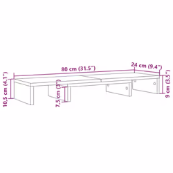 vidaXL Monitor Stand Riser Adjustable Display Computer Stand Engineered Wood - white - Additional view 8