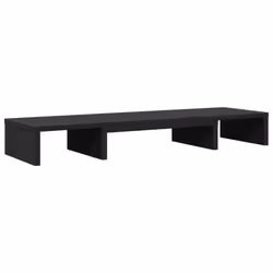 vidaXL Monitor Stand Riser Adjustable Display Computer Stand Engineered Wood - black