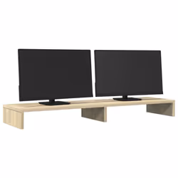 vidaXL Monitor Stand Riser Computer Stand Office Display Stand Engineered Wood - sonoma oak, 100 x 27 x 10 cm - Additional view 2