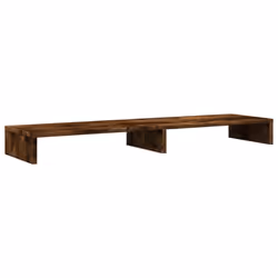 vidaXL Monitor Stand Riser Computer Stand Office Display Stand Engineered Wood - smoked oak, 100 x 27 x 10 cm - Additional view 5