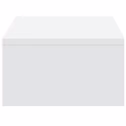 vidaXL Monitor Stand Computer Monitor Riser with Drawers White Engineered Wood - Additional view 5