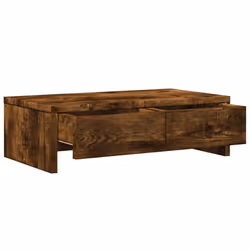 vidaXL Monitor Stand with Drawers Monitor Riser Smoked Oak Engineered Wood - Additional view 4