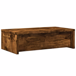 vidaXL Monitor Stand with Drawers Monitor Riser Smoked Oak Engineered Wood - Additional view 6