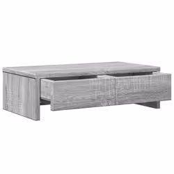 vidaXL Monitor Stand with Drawers Monitor Riser Grey Sonoma Engineered Wood - Additional view 4
