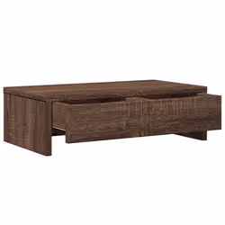 vidaXL Monitor Stand with Drawers Monitor Riser Brown Oak Engineered Wood - Additional view 4