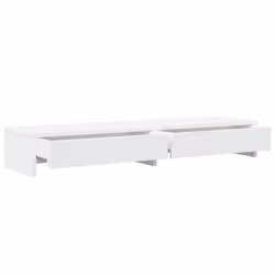 vidaXL Monitor Stand with Drawers Monitor Riser Display Stand Engineered Wood - white - Additional view 4