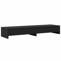 vidaXL Monitor Stand with Drawers Monitor Riser Display Stand Engineered Wood - black