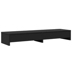 vidaXL Monitor Stand with Drawers Monitor Riser Display Stand Engineered Wood - black
