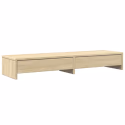 vidaXL Monitor Stand with Drawers Monitor Riser Display Stand Engineered Wood - sonoma oak