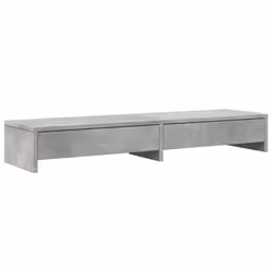 vidaXL Monitor Stand with Drawers Monitor Riser Display Stand Engineered Wood - concrete grey