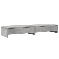 vidaXL Monitor Stand with Drawers Monitor Riser Display Stand Engineered Wood - concrete grey