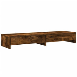 vidaXL Monitor Stand with Drawers Monitor Riser Display Stand Engineered Wood - smoked oak