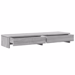 vidaXL Monitor Stand with Drawers Monitor Riser Display Stand Engineered Wood - grey sonoma - Additional view 4