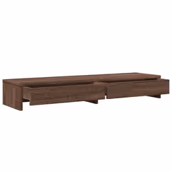 vidaXL Monitor Stand with Drawers Monitor Riser Display Stand Engineered Wood - brown oak - Additional view 4