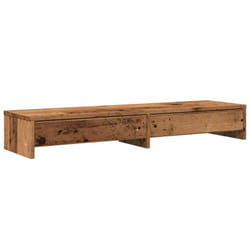 vidaXL Monitor Stand with Drawers Monitor Riser Display Stand Engineered Wood - old wood