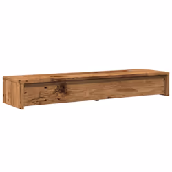 vidaXL Monitor Stand with Drawers Monitor Riser Display Stand Engineered Wood - old wood - Additional view 6