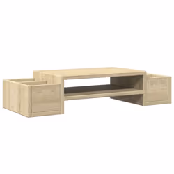vidaXL Monitor Stand with Storage Monitor Stand Display Stand Engineered Wood - sonoma oak, 70 x 27 x 15 cm - Additional view 5
